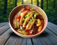 Plats Poulet Baingan