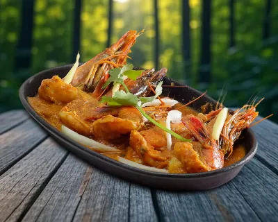 Plats Poisson Gambas Shahi Korma